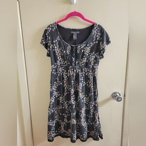 Liz Claiborne Black Ditsy Floral Dress